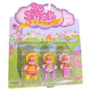 Vintage 1989 So Small Babies 3-Pack Collectible Dolls By Galoob No.1102